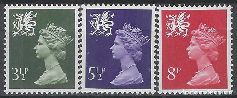 Sellos: REGIONALES DEFINITOS DE GALES 1974 - ISABEL II, S.COMPLETA - MNH**