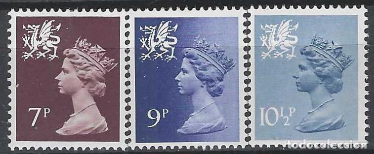 Sellos: REGIONALES DEFINITOS DE GALES 1978 - ISABEL II, S.COMPLETA - MNH**