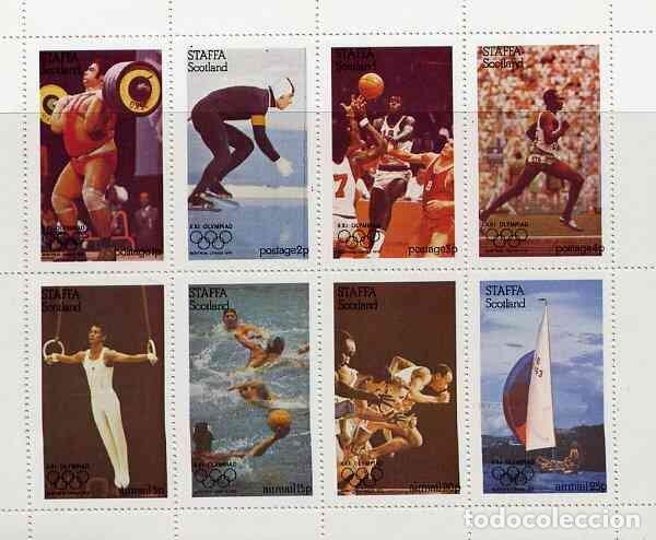 Sellos: GB LOCAL STAFFA 1976 SHEET MNH MONTREAL OLYMPIC GAMES JUEGOS OLIMPICOS JEUX OLYMPIQUES DEPORTES