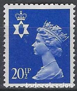 Sellos: REGIONALES DEFINITOS DE IRLANDA DEL NORTE 1983 - ISABEL II, 20&frac12;P AZUL MARINO - MNH**