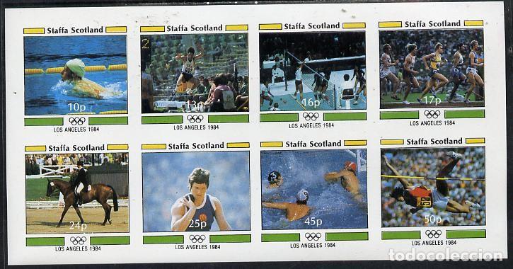 Sellos: GB LOCAL STAFFA 1984 SHEET MNH IMPERF LOS ANGELES OLYMPIC GAMES JUEGOS OLIMPICOS JEUX OLYMPIQUES