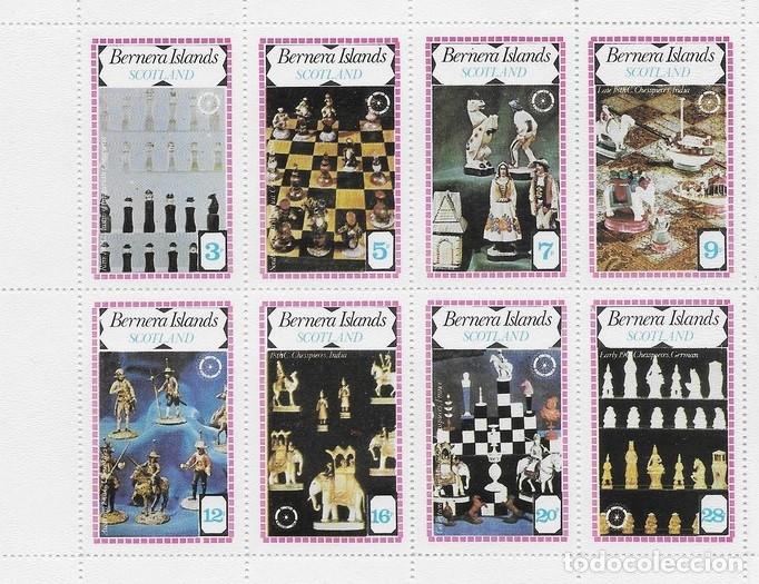 Sellos: GB LOCAL BERNERA 1979 SHEET MNH ROTARY CHESS AJEDREZ SCHACH XADREZ ECHECS SCACCHI