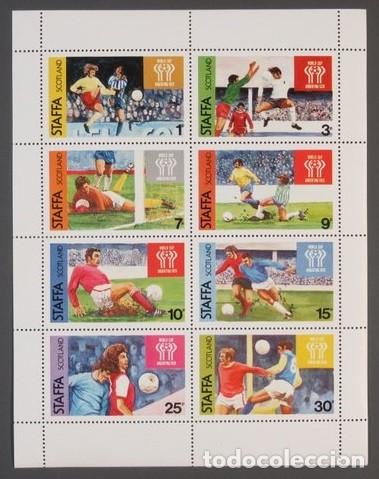 Sellos: GB LOCAL STAFFA 1978 SHEET MNH MUNDIAL DE FUTBOL ARGENTINA FOOTBALL WORLD CUP SOCCER DEPORTES SPORTS