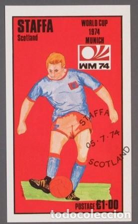 Sellos: GB LOCAL STAFFA 1974 SHEET USED MNH MUNICH FOOTBALL WORLD CUP MUNDIAL DE FUTBOL ALEMANIA DEPORTES