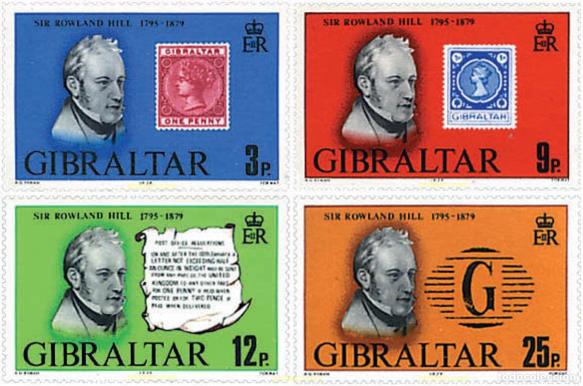 Sellos: 83411 MNH GIBRALTAR 1979 CENTENARIO DE LA MUERTE DE SIR ROWLAND HILL