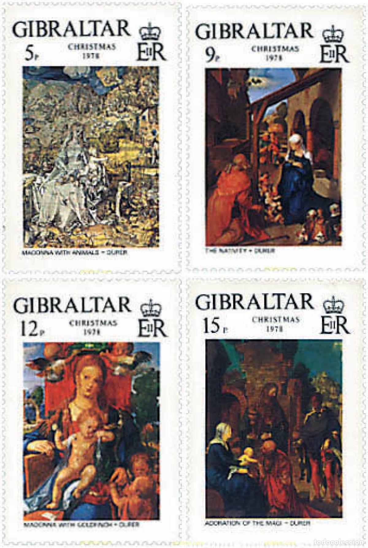 Sellos: 84248 MNH GIBRALTAR 1978 NAVIDAD. PINTURAS DE ALBRECHT D&Uuml;RER