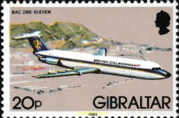 Sellos: 602287 MNH GIBRALTAR 1982 AVIONES E HIDROAVIONES