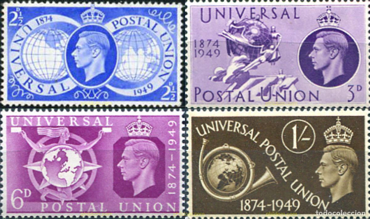 Sellos: 141791 MNH GRAN BRETA&Ntilde;A 1949 75 ANIVERSARIO DE LA UPU