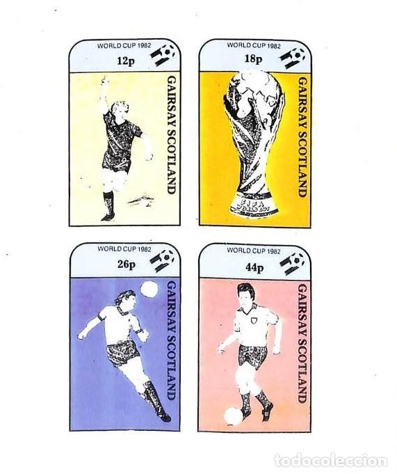 Sellos: GB LOCAL GAIRSAY 1982 SHEET MNH FUTBOL MUNDIAL DE ESPA&Ntilde;A 82 WORLD CUP FOOTBALL SOCCER DEPORTES