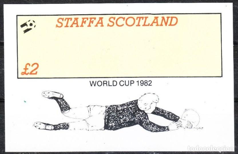 Sellos: GB LOCAL STAFFA 1982 SHEET MNH FUTBOL MUNDIAL DE ESPA&Ntilde;A 82 WORLD CUP FOOTBALL SOCCER DEPORTES