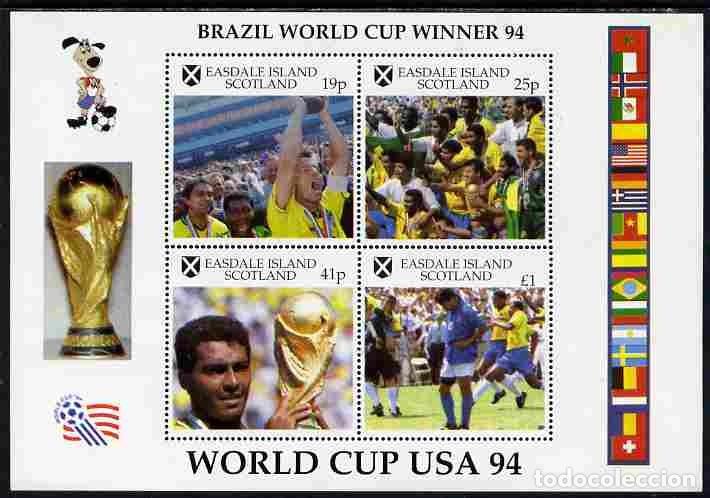 Sellos: GB LOCAL EASDALE 1994 SHEET MNH USA FOOTBALL WORLD CUP MUNDIAL DE FUTBOL DE ESTADOS UNIDOS DEPORTES
