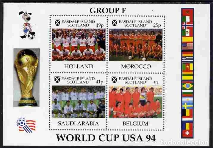 Sellos: GB LOCAL EASDALE 1994 SHEET MNH USA FOOTBALL WORLD CUP MUNDIAL DE FUTBOL DE ESTADOS UNIDOS DEPORTES