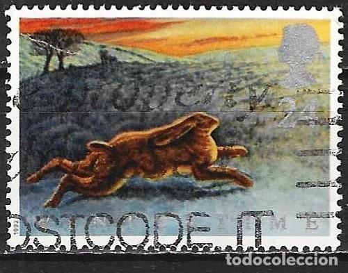 Sellos: Gran Breta&ntilde;a 1992 - Mi 1373 - YT 1592 - Fauna : Liebre