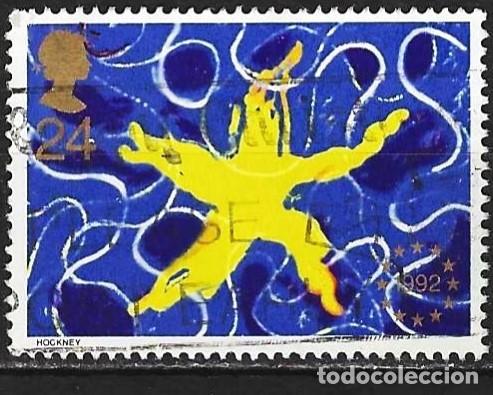 Sellos: Gran Breta&ntilde;a 1992 - Mi 1418 - YT 1637 - La estrella Europea