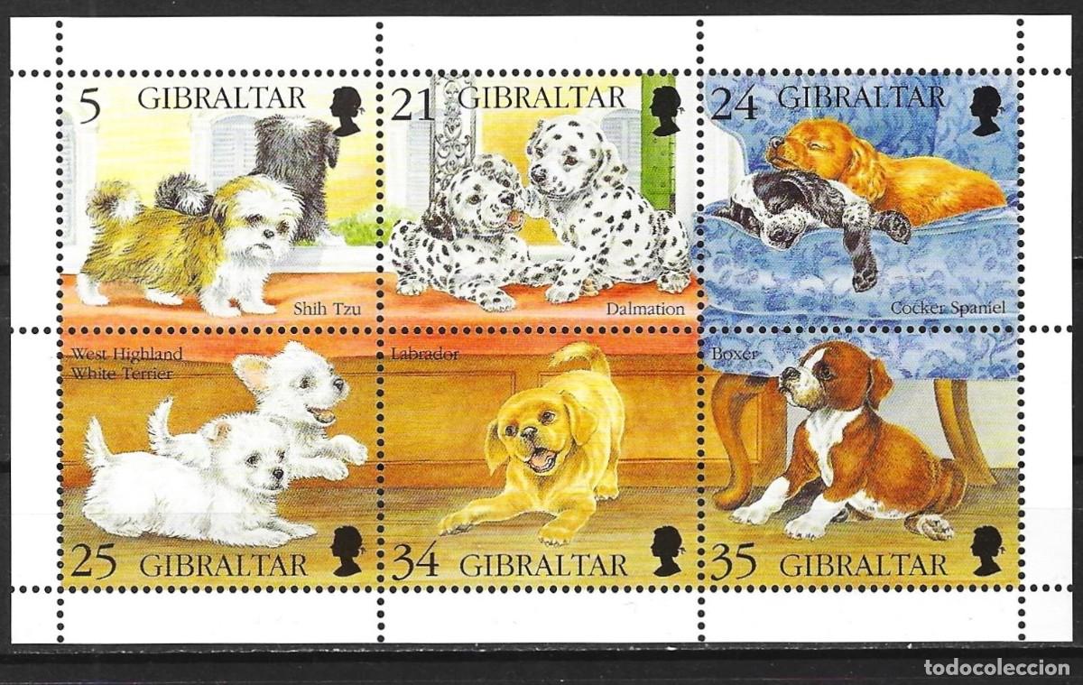 Selos: Gibraltar 1996 - Mi 749/754 KB - YT 758 a 763 - Perros - MNH**