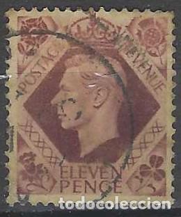 Sellos: GRAN BRETA&Ntilde;A 1941-48 - JORGE VI, 11P P&Uacute;RPURA OSCURA, DENTADO 15 X 14 - USADO