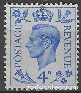 Sellos: GRAN BRETA&Ntilde;A 1950 - JORGE VI, 4P AZUL VIOLETA - MSG