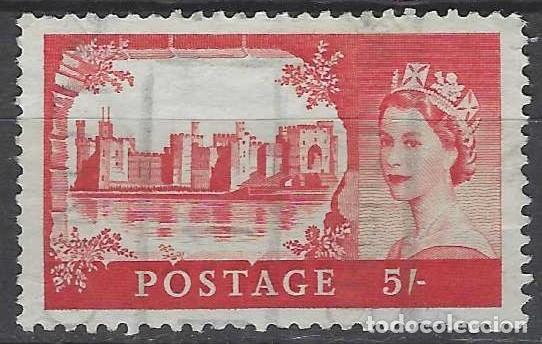 Sellos: GRAN BRETA&Ntilde;A 1955-58 - CASTILLOS, CAERNARFON - USADO