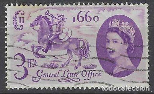Sellos: GRAN BRETA&Ntilde;A 1960 - 3&ordm; CENTENARIO DE LA CREACI&Oacute;N DEL CORREO, 3P VIOLETA - USADO