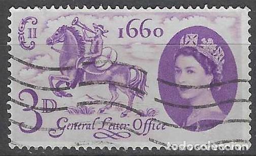 Sellos: GRAN BRETA&Ntilde;A 1960 - 3&ordm; CENTENARIO DE LA CREACI&Oacute;N DEL CORREO, 3P VIOLETA - USADO
