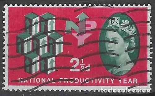 Selos: GRAN BRETA&Ntilde;A 1962 - A&Ntilde;O INTERNACIONAL DE LA PRODUCTIVIDAD, 2&frac12;P CARM&Iacute;N/VERDE - USADO