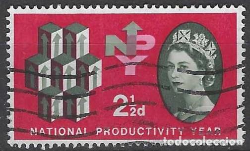 Selos: GRAN BRETA&Ntilde;A 1962 - A&Ntilde;O INTERNACIONAL DE LA PRODUCTIVIDAD, 2&frac12;P CARM&Iacute;N/VERDE - USADO