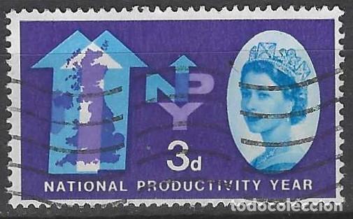 Selos: GRAN BRETA&Ntilde;A 1962 - A&Ntilde;O INTERNACIONAL DE LA PRODUCTIVIDAD, 3P VIOLETA/AZUL - USADO