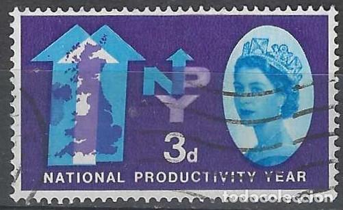 Selos: GRAN BRETA&Ntilde;A 1962 - A&Ntilde;O INTERNACIONAL DE LA PRODUCTIVIDAD, 3P VIOLETA/AZUL - USADO