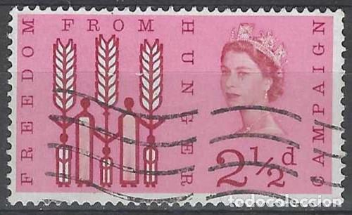 Selos: GRAN BRETA&Ntilde;A 1963 - CAMPA&Ntilde;A MUNDIAL CONTRA EL HAMBRE, 2&frac12;P - USADO