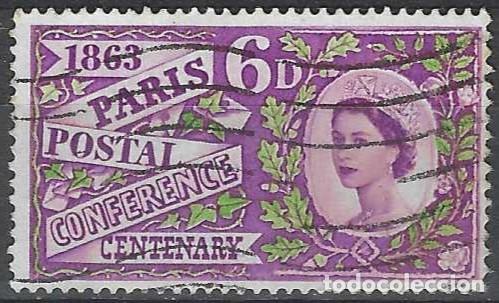 Selos: GRAN BRETA&Ntilde;A 1963 - CENTENARIO DE LA CONFERENCIA POSTAL DE PAR&Iacute;S - USADO