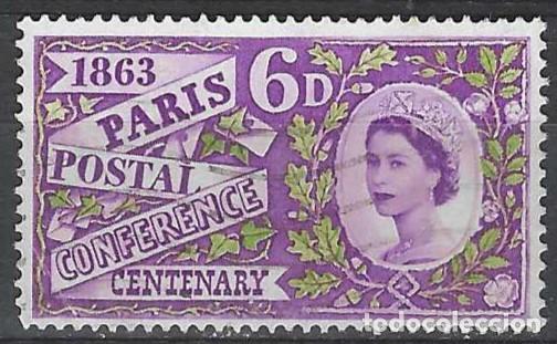 Selos: GRAN BRETA&Ntilde;A 1963 - CENTENARIO DE LA CONFERENCIA POSTAL DE PAR&Iacute;S - USADO