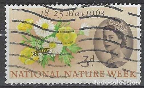 Selos: GRAN BRETA&Ntilde;A 1963 - SEMANA NACIONAL DE LA NATURALEZA, 3P - USADO