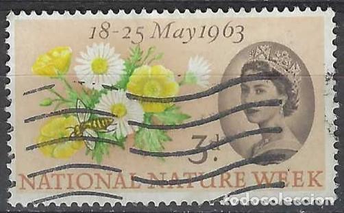 Selos: GRAN BRETA&Ntilde;A 1963 - SEMANA NACIONAL DE LA NATURALEZA, 3P - USADO