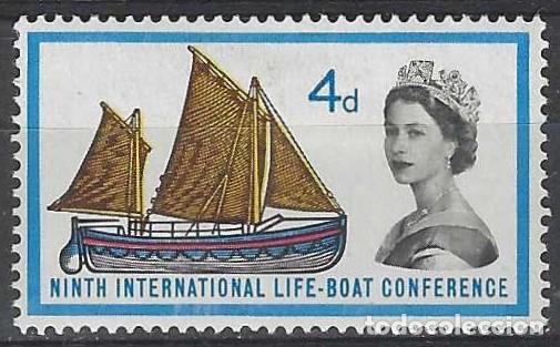 Selos: GRAN BRETA&Ntilde;A 1963 - 9&ordf; CONFERENCIA SOBRE RESCATES EN EL MAR, 4P - MH*