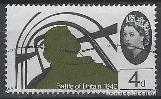 Stamps: GRAN BRETA&Ntilde;A 1965 - 25&ordm; ANIV. DE LA BATALLA DE INGLATERRA, PILOTO EN HAWKER HURRICANE - USADO