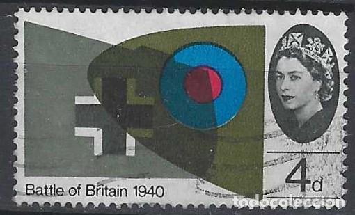 Stamps: GRAN BRETA&Ntilde;A 1965 - 25&ordm; ANIV. DE LA BATALLA DE INGLATERRA, ALAS SPITFIRE Y MESSERSCHMITT - USADO