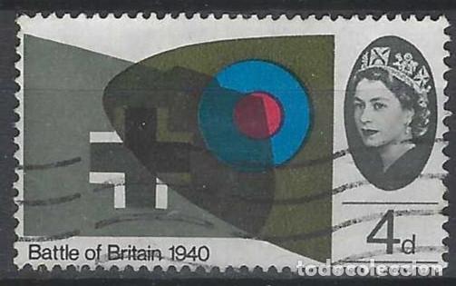 Stamps: GRAN BRETA&Ntilde;A 1965 - 25&ordm; ANIV. DE LA BATALLA DE INGLATERRA, ALAS SPITFIRE Y MESSERSCHMITT - USADO