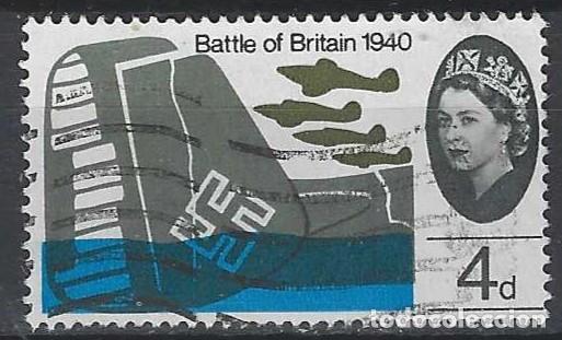 Stamps: GRAN BRETA&Ntilde;A 1965 - 25&ordm; ANIV. DE LA BATALLA DE INGLATERRA, HAWKER CONTRA DORNER DO-17Z - USADO
