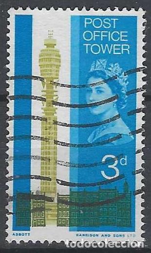Stamps: GRAN BRETA&Ntilde;A 1965 - INAUGURACI&Oacute;N DE LA OFICINA POSTAL EN LA TORRE DE LONDRES - USADO