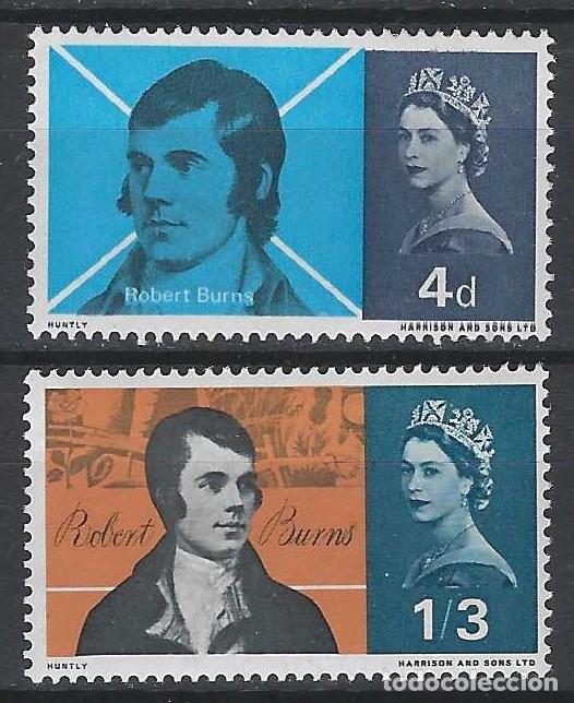 Stamps: GRAN BRETA&Ntilde;A 1966 - 170&ordm; ANIV. DE LA MUERTE DE ROBERT BURNS, POETA, S.COMPLETA - MNH**