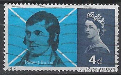 Stamps: GRAN BRETA&Ntilde;A 1966 - 170&ordm; ANIV. DE LA MUERTE DE ROBERT BURNS, POETA, 4P - USADO