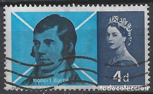 Stamps: GRAN BRETA&Ntilde;A 1966 - 170&ordm; ANIV. DE LA MUERTE DE ROBERT BURNS, POETA, 4P - USADO