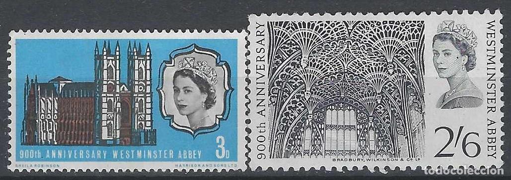 Stamps: GRAN BRETA&Ntilde;A 1966 - 9&ordm; CENTENARIO DE LA ABAD&Iacute;A DE WESTMINSTER, S.COMPLETA - MH*