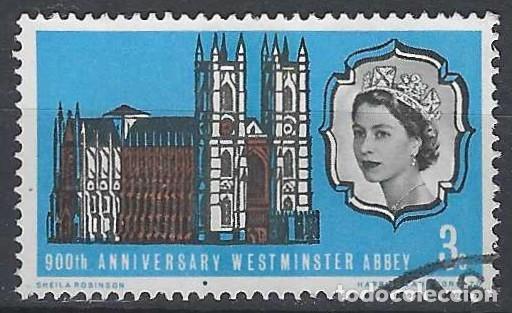 Stamps: GRAN BRETA&Ntilde;A 1966 - 9&ordm; CENTENARIO DE LA ABAD&Iacute;A DE WESTMINSTER, 3P - USADO