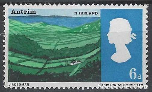Stamps: GRAN BRETA&Ntilde;A 1966 - PAISAJES, ANTRIM, IRLANDA DEL NORTE - MH*
