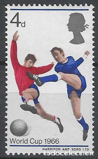 Stamps: GRAN BRETA&Ntilde;A 1966 - F&Uacute;TBOL, CAMPEONATO MUNDIAL EN INGLATERRA, 4P - MNH**