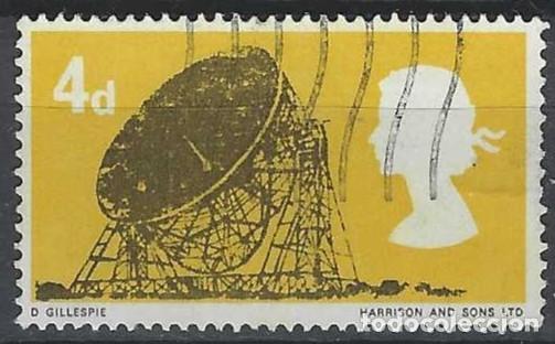 Sellos: GRAN BRETA&Ntilde;A 1966 - TECNOLOG&Iacute;A, OBSERVATORIO DE JODRELL BANK - USADO