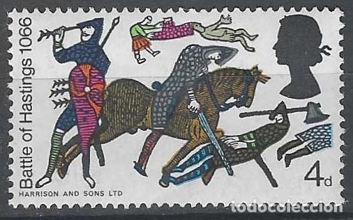 Selos: GRAN BRETA&Ntilde;A 1966 - 9&ordm; CENTENARIO DE LA BATALLA DE HASTINGS, 4P - MH*