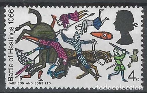 Sellos: GRAN BRETA&Ntilde;A 1966 - 9&ordm; CENTENARIO DE LA BATALLA DE HASTINGS, 4P - MH*