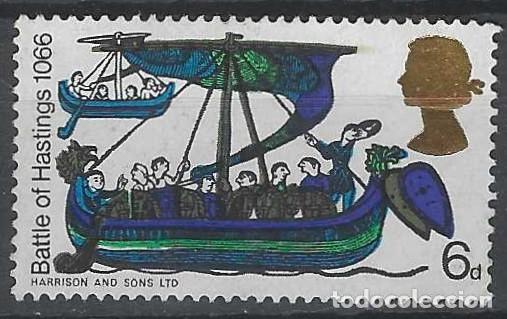 Sellos: GRAN BRETA&Ntilde;A 1966 - 9&ordm; CENTENARIO DE LA BATALLA DE HASTINGS, 6P - MSG